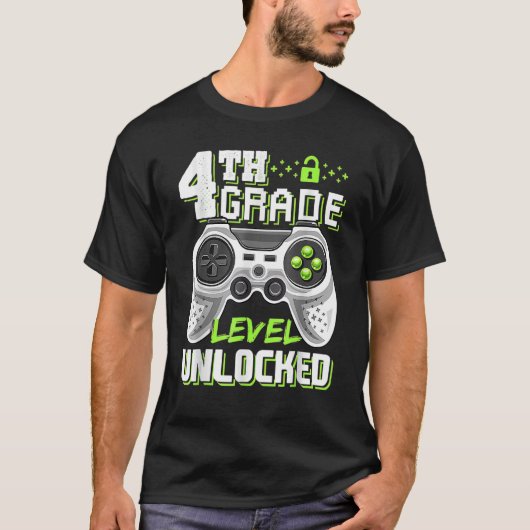 4年生レベル アンロック ゲーム 4年生の Tシャツ (正面)