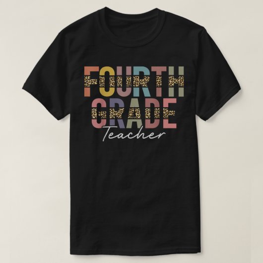 4年生先生レオパード球団四年生 Tシャツ (デザイン正面)