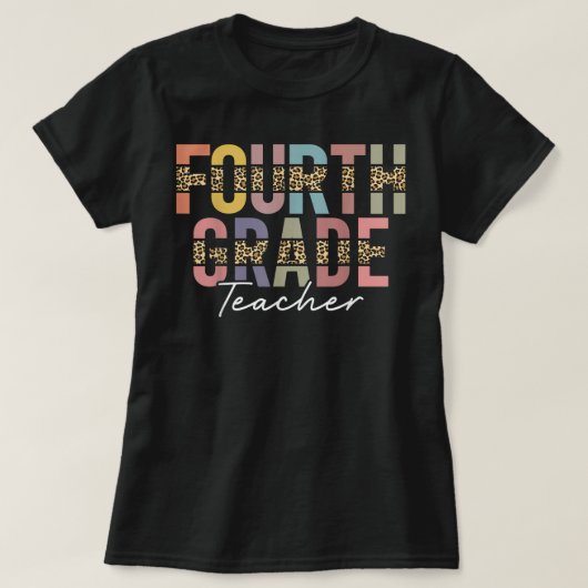 4年生先生レオパード球団四年生 Tシャツ (デザイン正面)