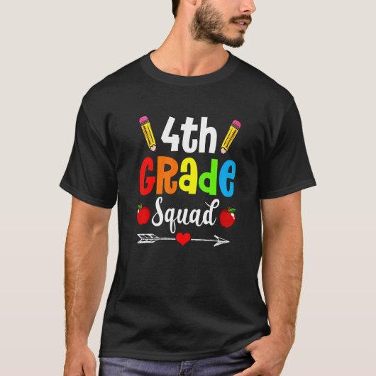 4年生女子 女子 小学生 フォースクワッド 先生 Tシャツ (正面)