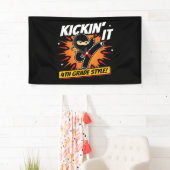 4年生忍者キック初日新学期 横断幕 (インサイチュ)