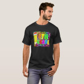 4年生新学期ヒョウ鉛筆先生 Tシャツ (正面フル)