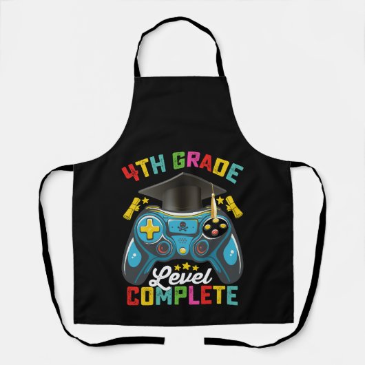 4年生段階の完全卒業式ゲーマー エプロン (正面)