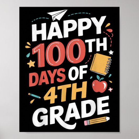 4年生100日目先生100日 ポスター (正面)
