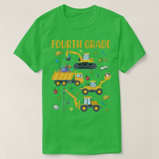 4年生4年生トラック建築戻る Tシャツ (デザイン正面)