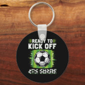 4年生 サッカー はじめての登校日 キーホルダー (正面)