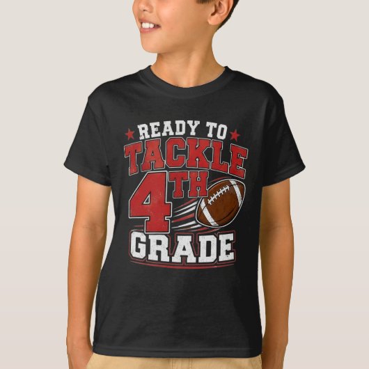 4年生 フットボール 4年生の男子の初日 Tシャツ (正面)