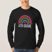 4年生 レインボー バックトゥスクール 4年生 スクワッド Tシャツ (正面)