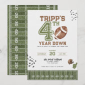 4年生 | 少年フットボール 誕生日招待状 招待状 (正面/裏面)