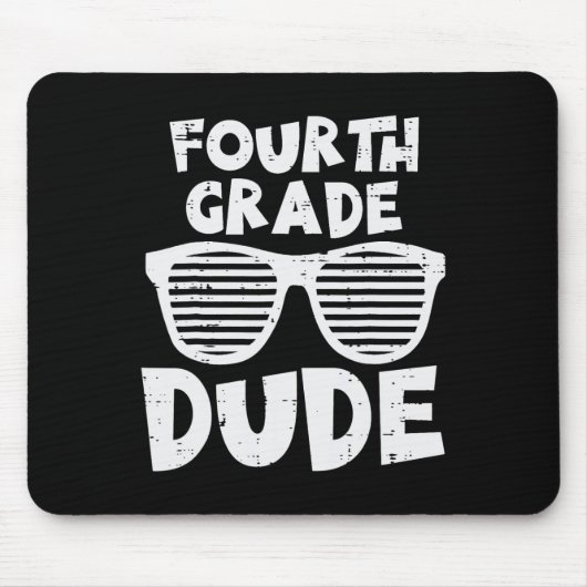 4年生Dude 4年生先生戻る マウスパッド (正面)