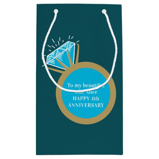 4年結婚記念ブルートパズ環 スモールペーパーバッグ (裏面)