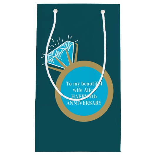 4年結婚記念ブルートパズ環 スモールペーパーバッグ (正面)