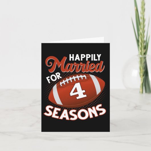 4年結婚記念 4周年サッカープレゼント カード (正面)