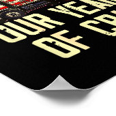 4年間のクラップトランプガービおもしろいージュのクリーンアップ ポスター (角)