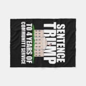 4年間のコミュニティサービスのトランプ2 フリースブランケット (正面(横))