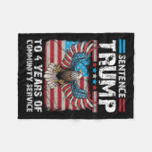 4年間のコミュニティサービストランプ2024 フリースブランケット (正面(横))