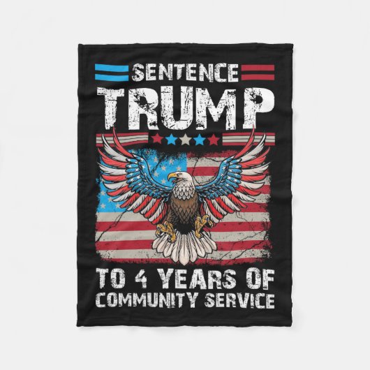 4年間のコミュニティサービストランプ2024 フリースブランケット (正面)