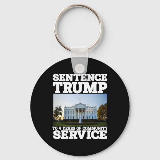 4年間のコミュニティサービスホワイトハウスにトランプ キーホルダー (正面)