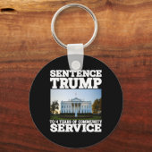 4年間のコミュニティサービスホワイトハウスにトランプ キーホルダー (正面)