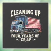 4年間のトランプのごみ侵入のクリーンアップ ウィンドウサイン (シート3)