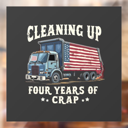 4年間のトランプのごみ侵入のクリーンアップ ウィンドウサイン (シート2)