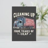 4年間のトランプのごみ侵入のクリーンアップ サンキューカード (スタンド正面)