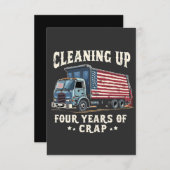 4年間のトランプのごみ侵入のクリーンアップ サンキューカード (正面/裏面)