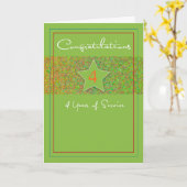 4年間の従業員の記念日、Service Star カード (黄色い花)