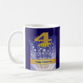4年間カスタムのリカバリはっきりした記念日 コーヒーマグカップ (左)