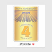4年 | ゴールデンレイ12ステップ 名前カスタム シール (シート)