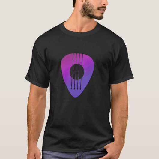 4弦ベースギターサウンドホールピック - ベースプレイヤー Tシャツ (正面)