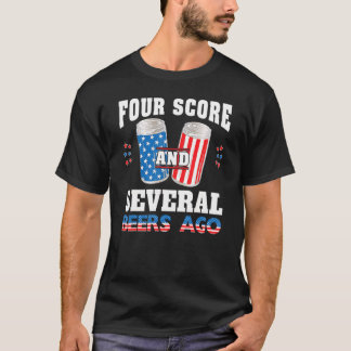 4得点と数ビール前ビアドリンカー4th tシャツ