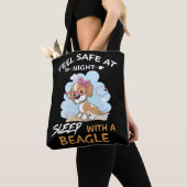 4感じ安全な夜の眠りにビーグル トートバッグ (クローズアップ)