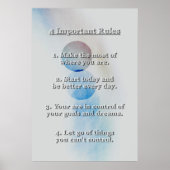 4成功と幸福の生活の重要なルール ポスター (正面)