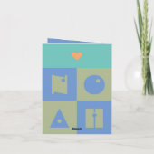 4文字のベビー名の新父母の祝辞 サンキューカード (裏面)