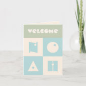 4文字のベビー名の新父母の祝辞 サンキューカード (正面)