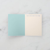 4文字のベビー名の新父母の祝辞 サンキューカード (内部)