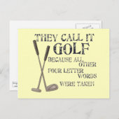 4文字の単語 ポストカード (正面/裏面)