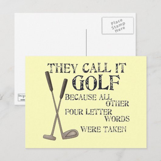 4文字の単語 ポストカード (正面/裏面)