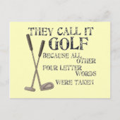 4文字の単語 ポストカード (正面)