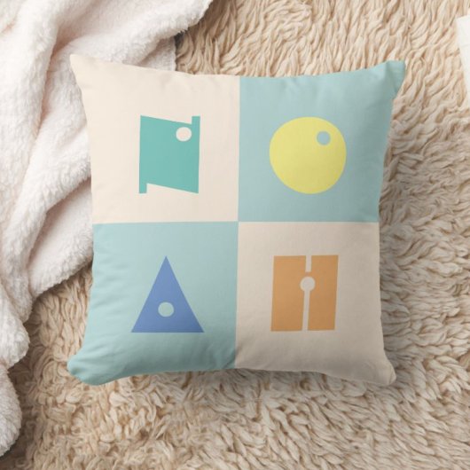 4文字の男の赤ちゃん名カラフル子供部屋 クッション