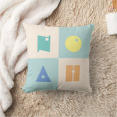 4文字の男の赤ちゃん名カラフル子供部屋 クッション (ブランケット)