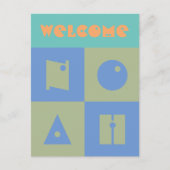 4文字の男の赤ちゃん名生まれたばかりの祝カード ポストカード (正面)