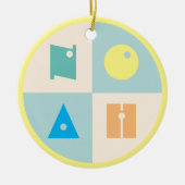 4文字ベビー名生まれたばかりのおもちゃオーナメント セラミックオーナメント (正面)