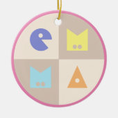 4文字新生児誕生女の子の名前子供部屋の装飾 セラミックオーナメント (正面)