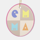 4文字新生児誕生女の子の名前子供部屋の装飾 セラミックオーナメント (左)