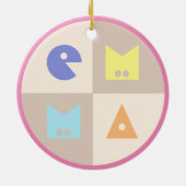 4文字新生児誕生女の子の名前子供部屋の装飾 セラミックオーナメント (裏面)