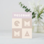 4文字生まれたばかりのの女の子の名前のお祝い ポストカード (スタンド正面)