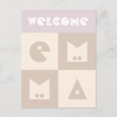 4文字生まれたばかりのの女の子の名前のお祝い ポストカード (正面)