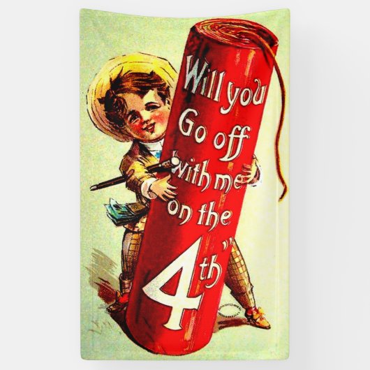 4日に一緒に行ってくれないか 横断幕 (縦)